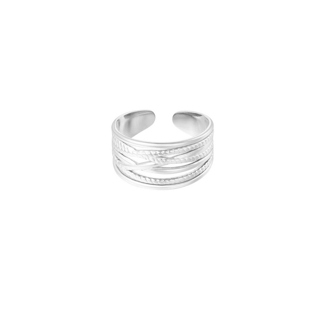 Stacked Ring Zilver