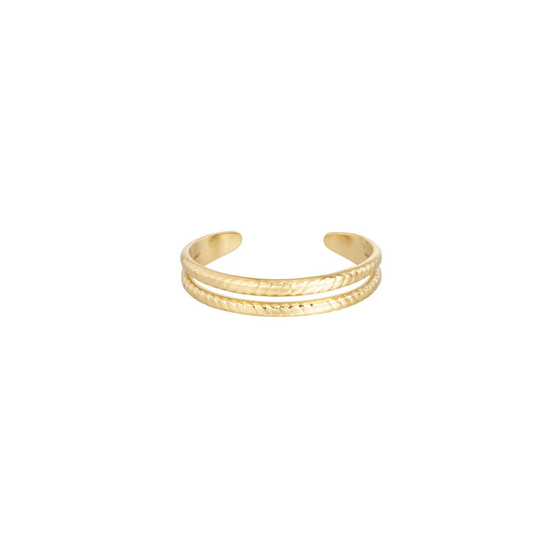 Coupled Up Ring Goud