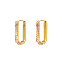 Afbeelding in Gallery-weergave laden, Shimmer Hoops Large Pink/Gold
