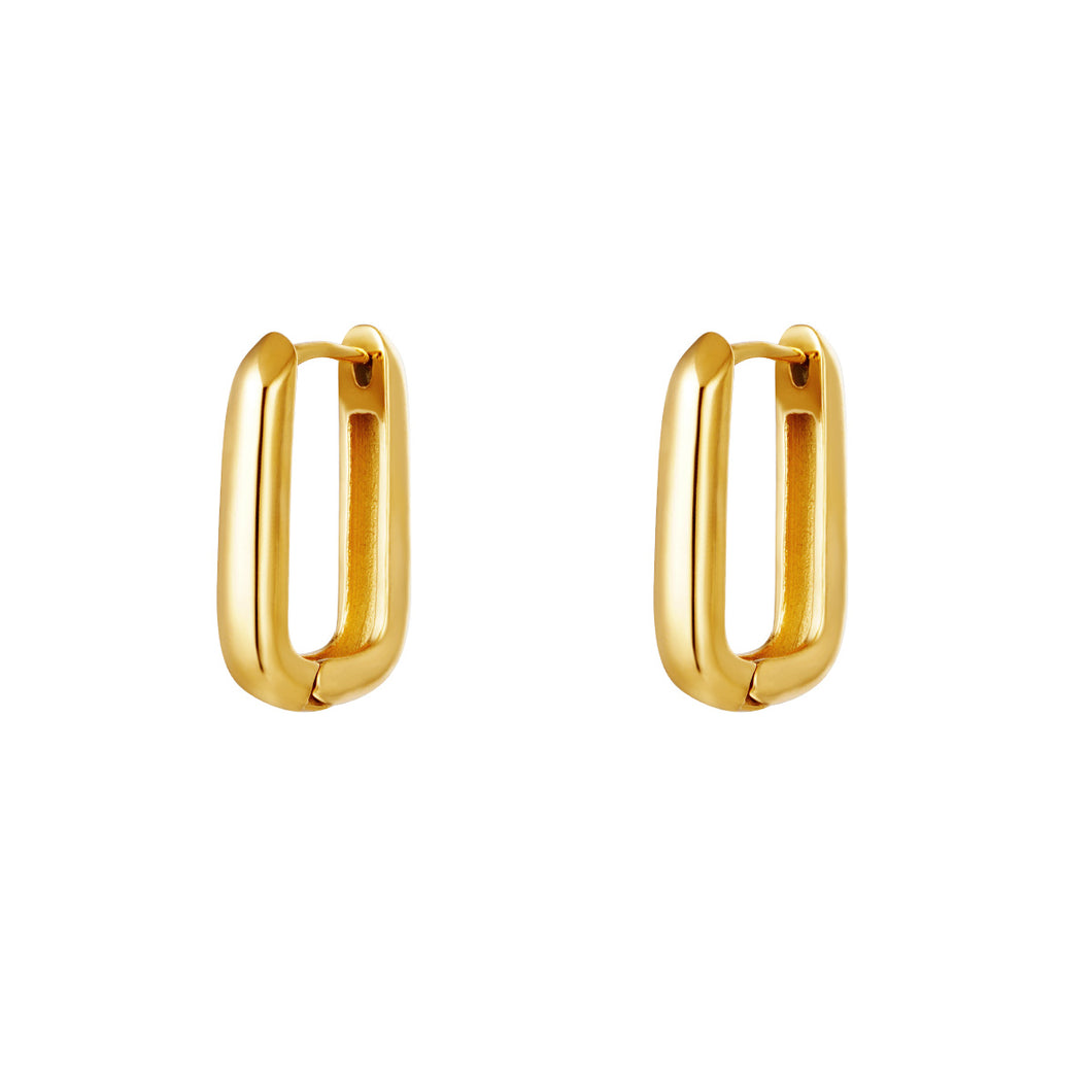 Oval Hoops Goud Small