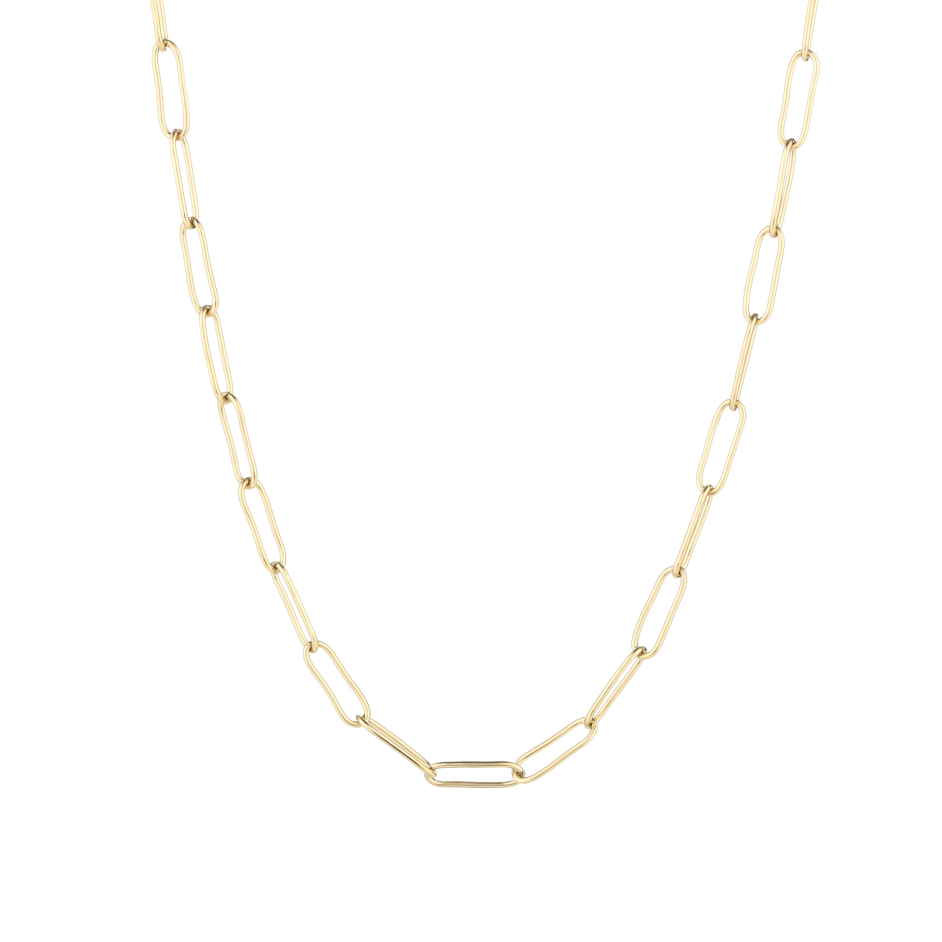 Oval Chain Necklace Goud