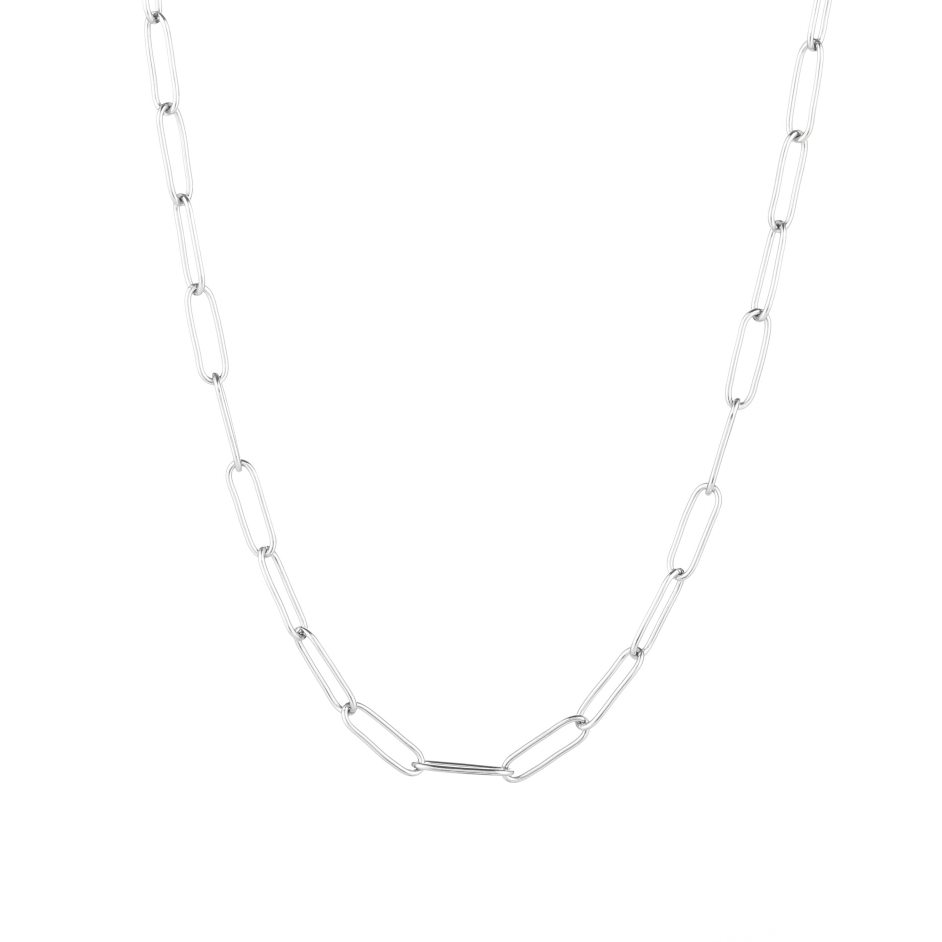 Oval Chain Necklace Zilver