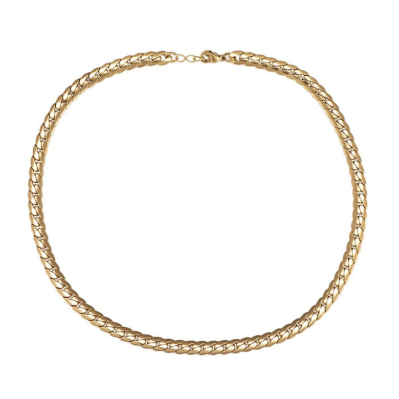 Flat Chain Necklace Goud